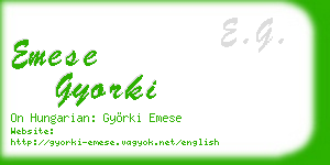 emese gyorki business card