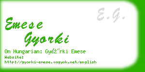 emese gyorki business card